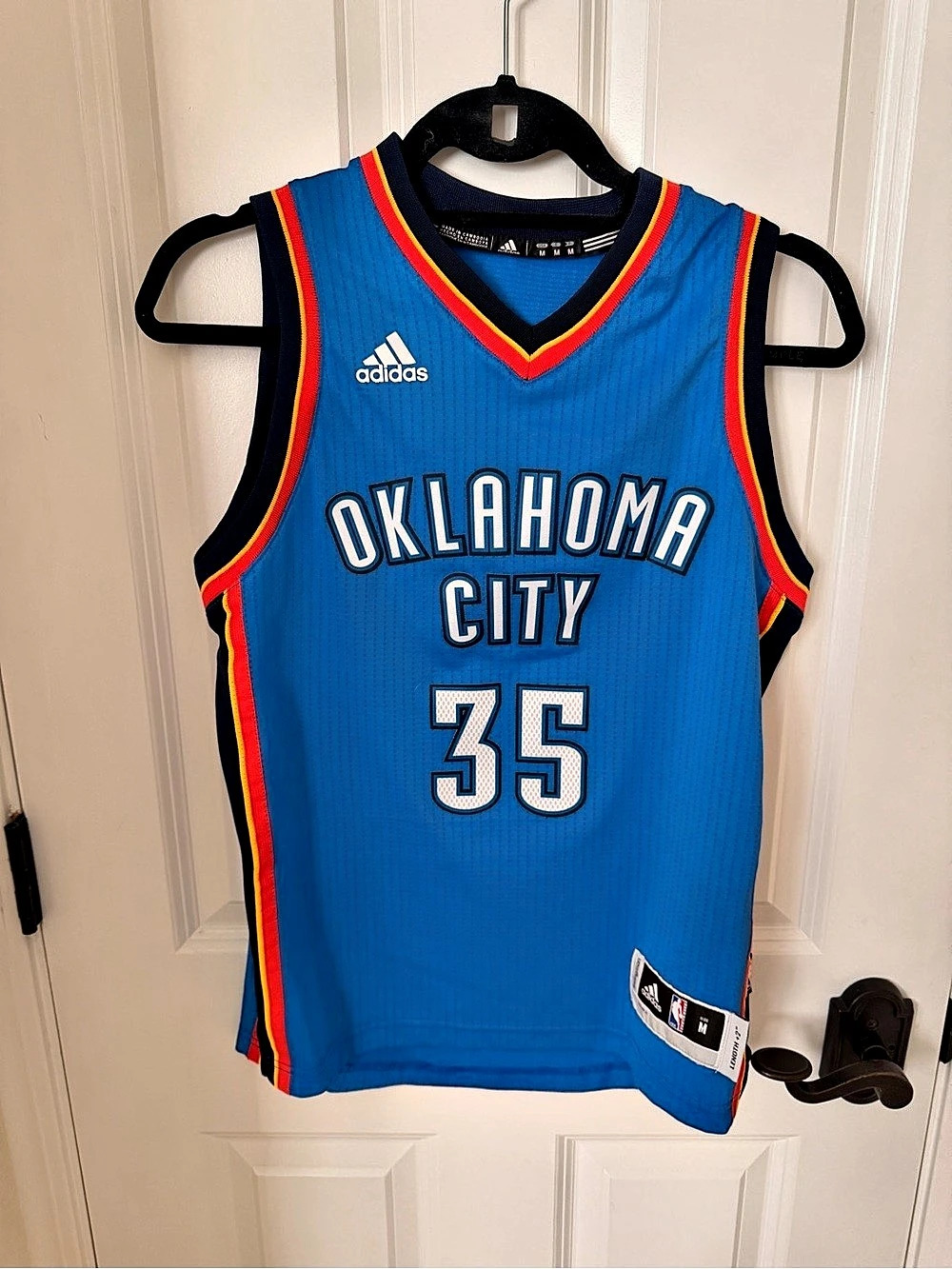 adidas Kevin Durant Oklahoma City Thunder Adidas Swingman Jersey Blue Medium